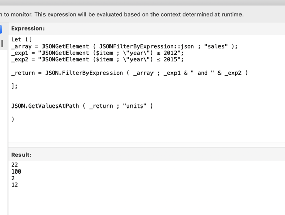 filemaker json full calculation The full calculation to pull filtered values from an array.